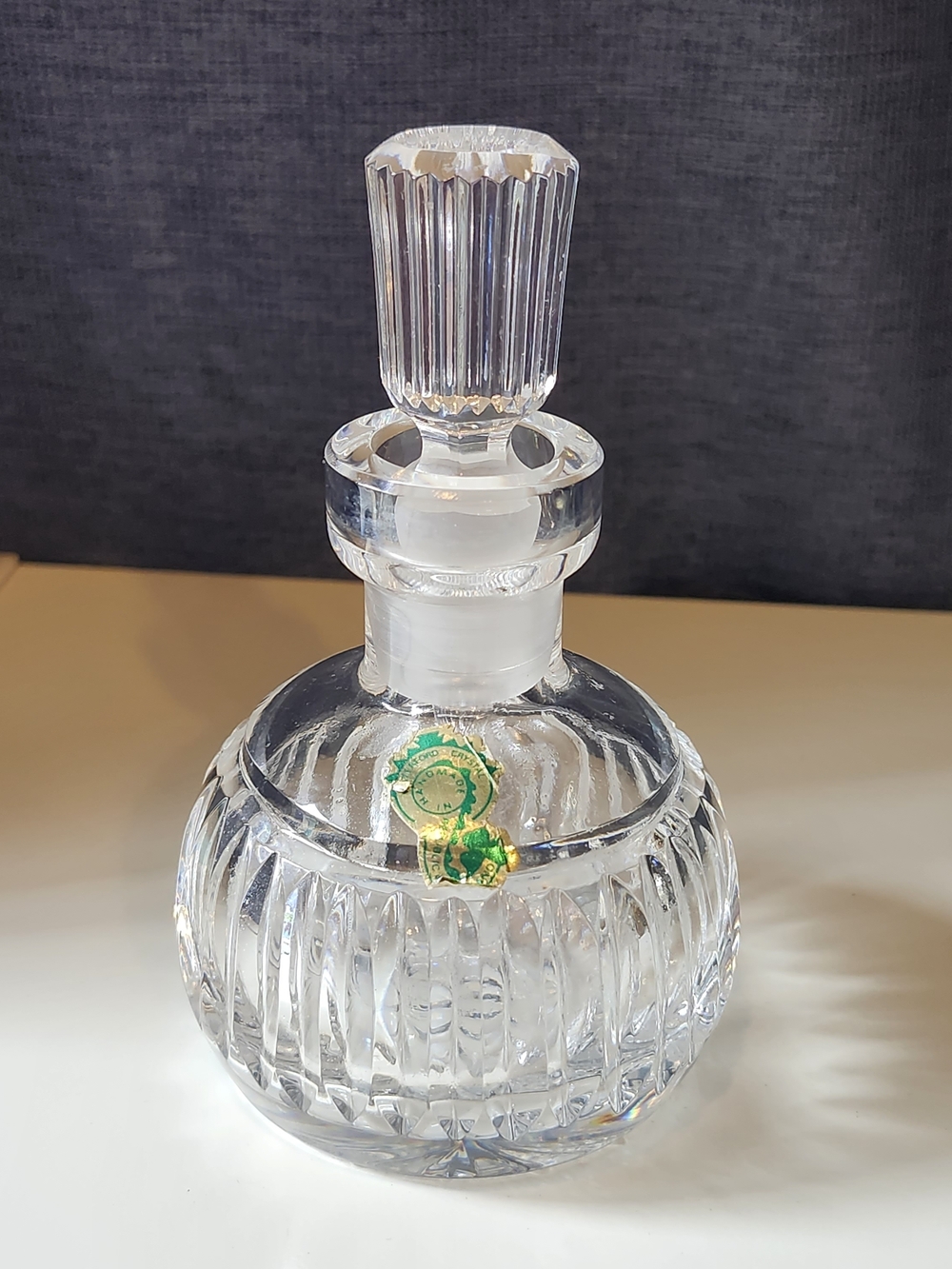 Made In Ireland Waterford Cut Crystal Vanity Perfume Bottle with Stopper.
